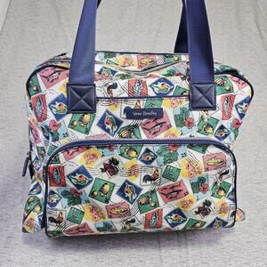 Vera Bradley Cuban Stamps Lighten Up Go Anywhere Carry-On Travel Bag Vacation